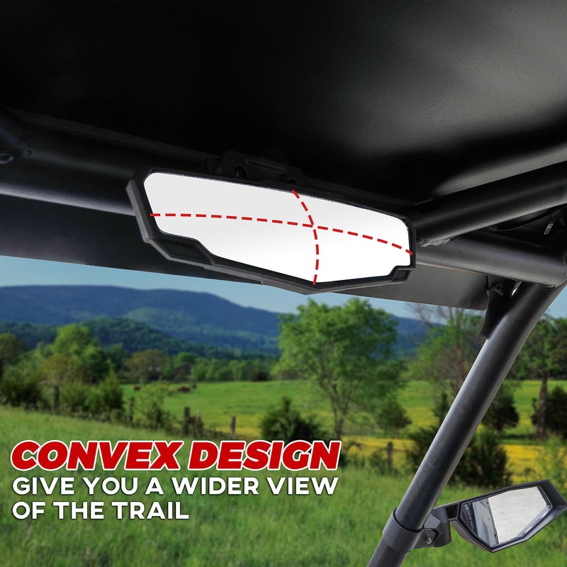 SAUTVS Center Rear View Mirror for Polaris RZR PRO XP/R/S/Turbo R 2020-2025, RZR XP 1000 2024-2025 (#2883763) Premium Interior Center Convex Rearview Mirror - Image 2